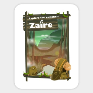 Explore the Wetlands of Zaïre Sticker